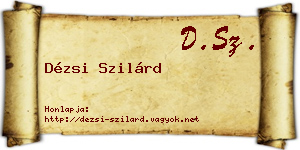 Dézsi Szilárd névjegykártya