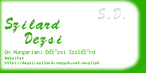 szilard dezsi business card